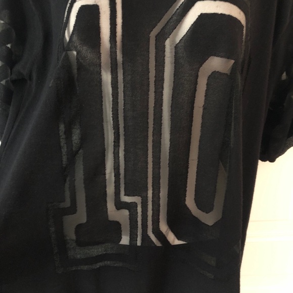Black viscose football jersey sweater - Picture 7 of 7